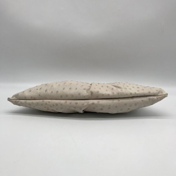 Lauren Merkin Off White Ostrich Leather Clutch - Picture 5 of 11